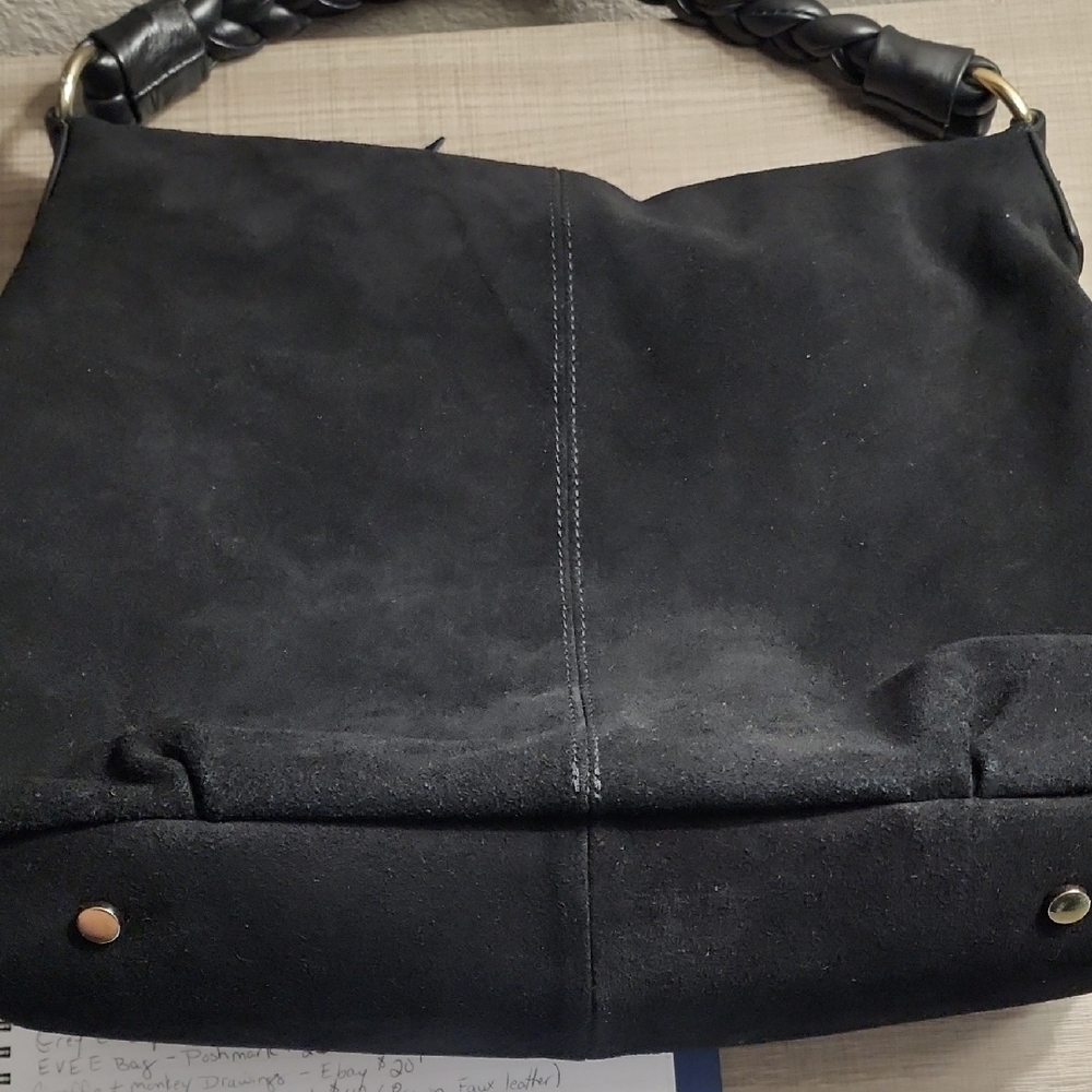 CZ‎ Falconer Womens Blk Suede Leather Hobo Bag - Picture 5 of 11